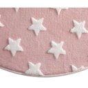 Ver imagem 2 de Tapete Rosa Redondo com Estrela Branca 100cm - Jolitex