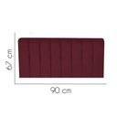 Ver imagem 2 de Painel Estofada Kiara 90cm Solteiro Box Quarto Suede Bordô - Ahazzo Móveis