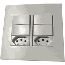 Ver imagem 2 de Conjunto 4x4" linha Clean Branco MarGirius 4 Interruptores Simples +2 tomadas 10 A