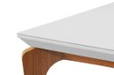 Ver mais imagens de Mesa de Sala Jantar Londrina + Tampo Madeirado Vidro Reto 120x80cm Imbuia/off White - Rufato