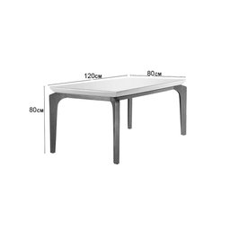 Mesa de Sala Jantar Londrina + Tampo Madeirado Vidro Reto 120x80cm Imbuia/Off White - Rufato - 3