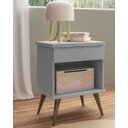 Ver imagem 3 de Mesa de Apoio Infantil Mdf Pés Madeira Cinza