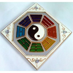 Baguá Yin Yang em Espelho de 15x15cm - 1