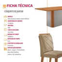 Ver imagem 6 de Mesa de Jantar Isadora Tampo 120cm Mdf Canto Copo e 4 Cadeiras Melissa Moderna Mobilia