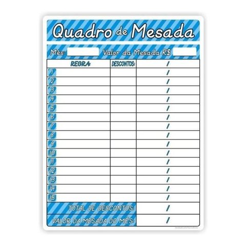 Ímã De Geladeira Painel Magnético Educativo Azul