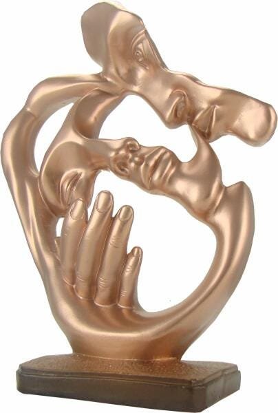 Estatueta Face - Estilizada Rose Gold - 3