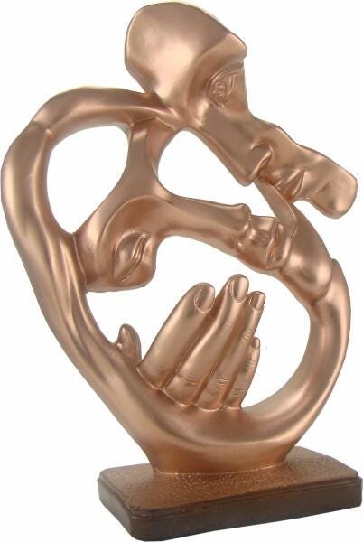 Estatueta Face - Estilizada Rose Gold - 1