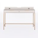 Ver imagem 7 de Escrivaninha Square 2 Gavetas 100% MDF Pés de Metal - 120 cm X 48 cm Off White Suave