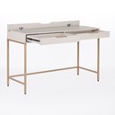 Ver imagem 6 de Escrivaninha Square 2 Gavetas 100% MDF Pés de Metal - 120 cm X 48 cm Off White Suave