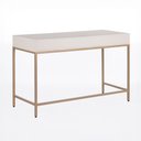 Ver imagem 5 de Escrivaninha Square 2 Gavetas 100% MDF Pés de Metal - 120 cm X 48 cm Off White Suave