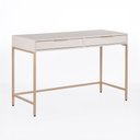 Ver imagem 3 de Escrivaninha Square 2 Gavetas 100% MDF Pés de Metal - 120 cm X 48 cm Off White Suave