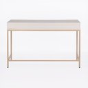 Ver imagem 4 de Escrivaninha Square 2 Gavetas 100% MDF Pés de Metal - 120 cm X 48 cm Off White Suave