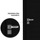 Ver imagem 3 de Porta de Alumínio de Giro Lambri com Maçaneta 215x85 Lucasa Eccellente Abertura Esquerda Preto
