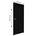 Ver imagem 2 de Porta de Alumínio de Giro Lambri com Maçaneta 215x85 Lucasa Eccellente Abertura Esquerda Preto