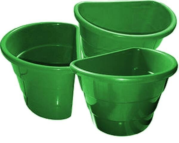 Kit 40 Vasos Plásticos Verdes Arandela Jardim Vertical - 1