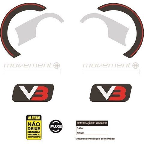 KIT ADESIVO ESTEIRA V3 - MOVEMENT Casa Harmonia