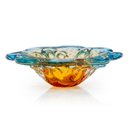 Ver imagem 1 de Vaso Em Cristal Murano Água Marinha E Âmbar São Marcos