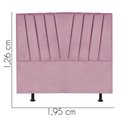 Ver imagem 3 de Cabeceira Estofada Bélgica 195cm King Size para Cama Colchão Box Quarto Suede Rosa Bebê - Aurora