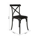 Ver imagem 3 de Cadeira Katrina Assento Corano Preto Aço Preto