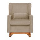 Ver imagem 5 de Poltrona c/ Puff Balanço Amamentação Aurora Suede Cappuccino