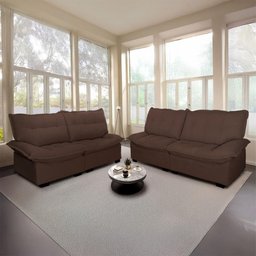 Conjunto Sofá Coliseu 3 e 2 Lugares Bouclê - King House - 2