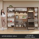 Ver imagem 6 de Armário de Cozinha Completa 261cm Rustic/Branco Emilly Hit Madesa