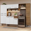 Ver imagem 1 de Armário de Cozinha Completa 261cm Rustic/Branco Emilly Hit Madesa