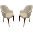 Ver imagem 1 de Kit 2 Cadeiras Decorativa Lara Suede Bege - Dominic Decor