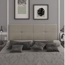Ver imagem 2 de Cabeceira Suspensa Bruna Cama Box Casal 140cm X 55cm para Parede Areia