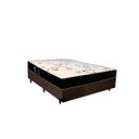 Ver imagem 1 de Cama Box Casal Colchão Espuma D28 Bambo Branco Ducci + Box Sintético Marrom (54x138x188)