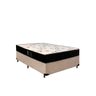 Cama Box Casal Colchão Espuma D28 Bambo Branco Ducci + Box Suede Bege (54x138x188) - 1