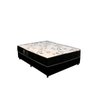 Cama Box Casal Colchão Espuma D33 Bambo Branco Ducci + Box Suede Preto (54x138x188) - 1