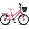 Bicicleta Infantil Aro 16 South Nininha Cesto e Paralama Meninas - Rosa Rosa - 1