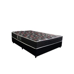 Cama Box Viúva Colchão Espuma D33 Oriental Preto Ducci + Box Suede Preto (54x128x188) - 1