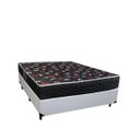 Ver imagem 1 de Cama Box Viúva Colchão Espuma D33 Oriental Preto Ducci + Box Sintético Branco (54x128x188)