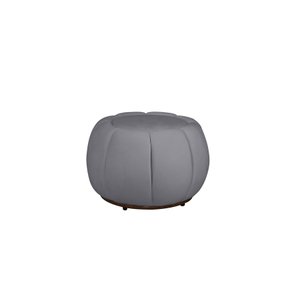 Puff Concha 60cm Veludo: Cinza