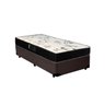 Cama Box Solteiro Colchão Espuma D23 Bambo Branco Ducci + Box Sintético Marrom (52x88x188) - 1