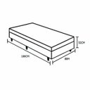 Ver imagem 4 de Cama Box Solteiro Colchão Espuma D23 Bambo Branco Ducci + Box Suede Preto (52x88x188)