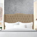 Ver imagem 3 de Cabeceira de Cama Box Casal 140 Cm Dubai Premium - Veludo Bege Escuro