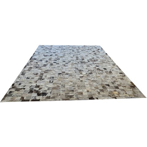 Tapete De Couro Cinza natural malhado 3,00x4,00 C/b pç 10x10