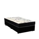 Ver imagem 1 de Cama Box Solteiro Colchão Espuma D20 Bambo Branco Ducci + Box Sintético Preto (52x78x188)