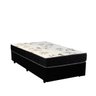 Cama Box Solteiro Colchão Espuma D20 Bambo Branco Ducci + Box Sintético Preto (52x78x188) - 1