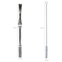 Bomba 19cm Acessório para Chimarrão Mate e Tererê Aço Inox - 2