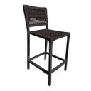 Ver imagem 2 de Conjunto Bistrô Champanheira Tampo Ripado e 2 Banquetas França Corda Náutica Marrom