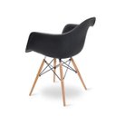 Ver imagem 2 de Cadeira Eames Braço Polipropileno Base Madeira Eiffel Espresso Móveis Preto