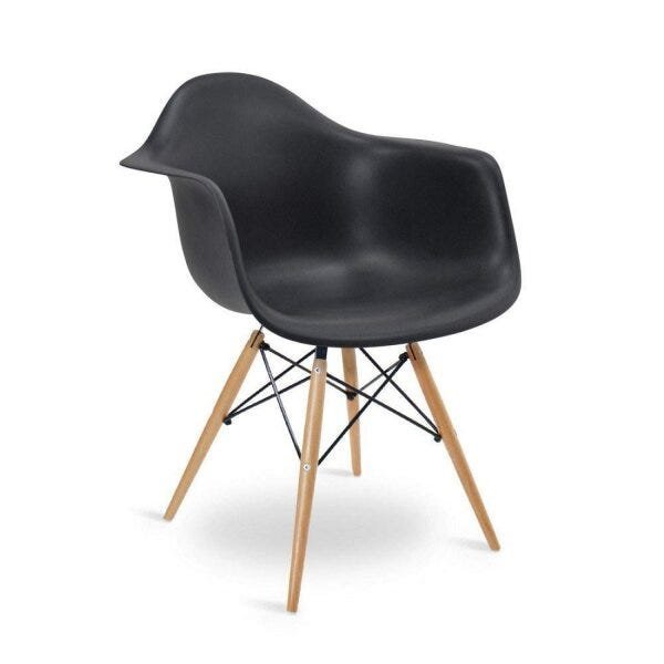 Cadeira Eames Braço Polipropileno Base Madeira Eiffel Espresso Móveis - 1