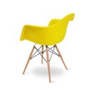 Ver imagem 2 de Cadeira Eames Braço Polipropileno Base Madeira Eiffel Espresso Móveis Amarelo