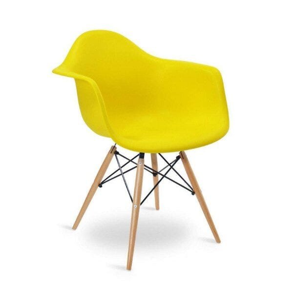 Cadeira Eames Braço Polipropileno Base Madeira Eiffel Espresso Móveis - 1