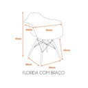 Ver imagem 4 de Cadeira Eames Braço Polipropileno Base Madeira Eiffel Espresso Móveis Amarelo