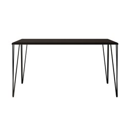 Mesa de Jantar Elen Retangular Tampo de Madeira 140x80cm Preto - 3